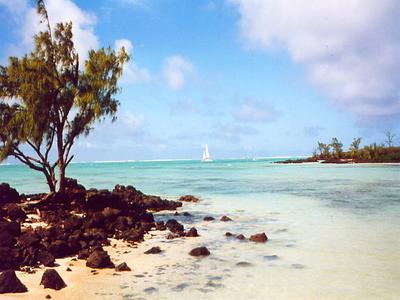"Bucht der Ile aux Cerf, Mauritius"